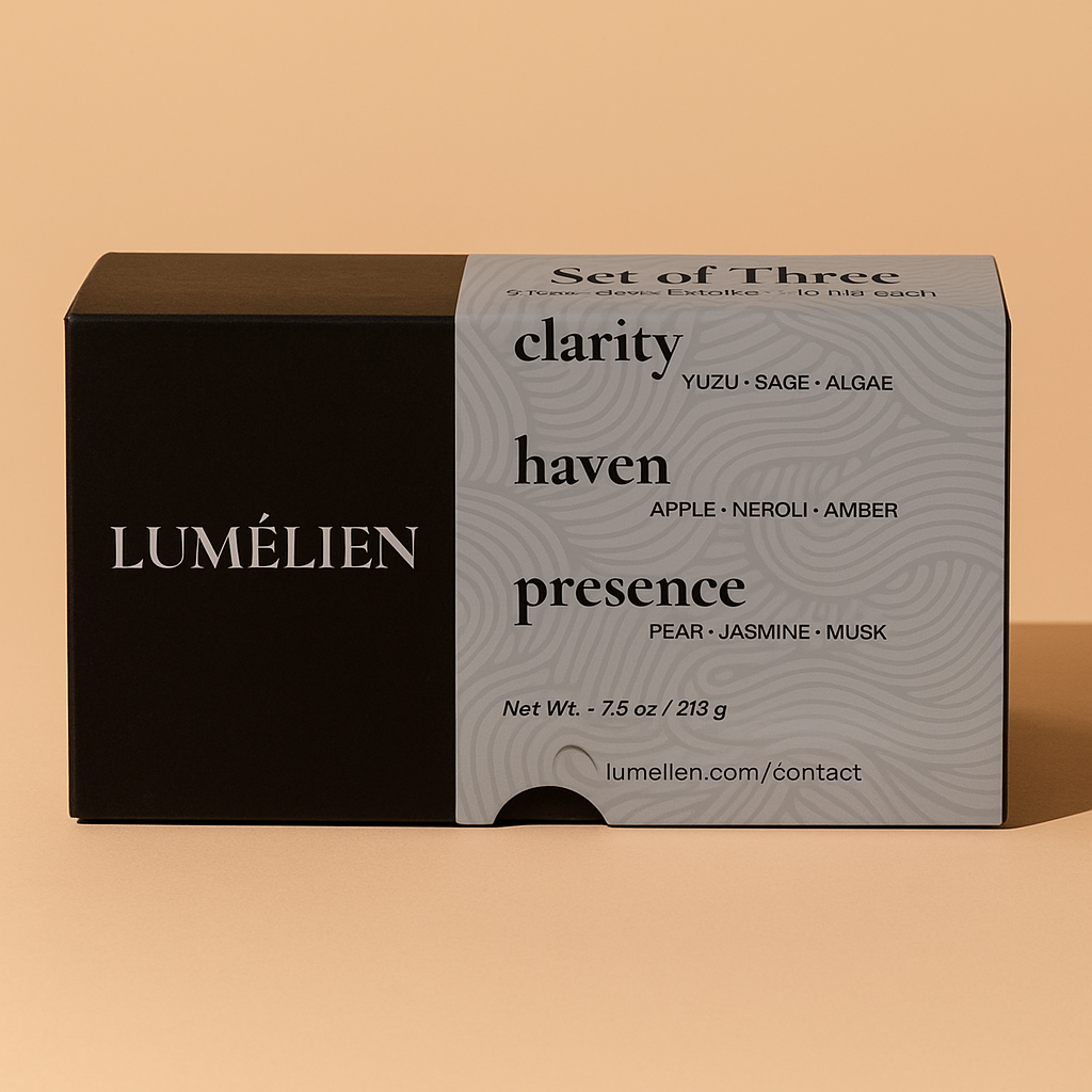 Candle Discovery Set – 2.5 oz Trio | Clarity, Haven, Presence